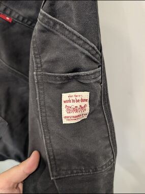 Levi's Black / Grey  Workwear Painter Pants  with Red Patch 38/32